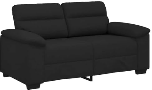 vidaXL 2-Sitzer-Sofa Schwarz 160x81x84 cm Stoff