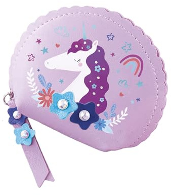 Janod - Einhorn-Geldbörse - Geldbörse für Mädchen - Geldtaschen aus Kunstleder - Schmucktasche mit Reißverschluss - Mode & Accessoires - Ab 6 Jahren - J08937