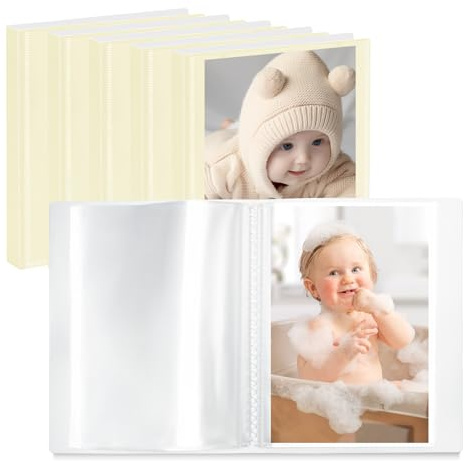 Vienrose Fotoalbum 13x18 6er Set Einsteckalbum 52 Fotos Personalisierbar | Babyalbum, Familienalbum, Hochzeitsalbum, Beige, Geschenkidee