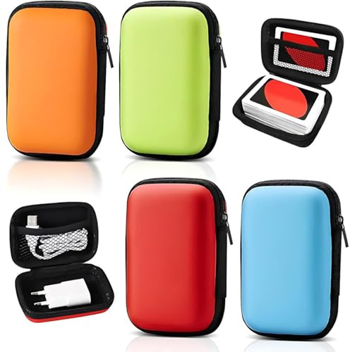 UIEXAY 4 Piezas Funda Para Disco Duro Para 2.5 Discos Duros, Funda Rígida Para Portátiles, Solide Antichoc Ssd Hdd Case Con Compartimentos Interiores