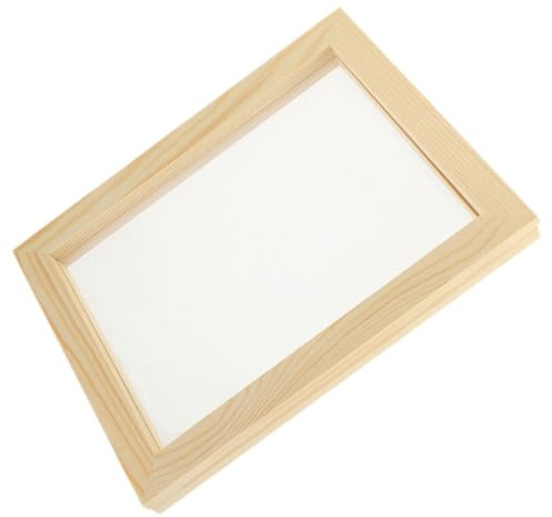 Tofficu Papierherstellungsrahmen aus Holz DIY Papierhandwerk für Einfacher Schöpfrahmen für Selbstgemachtes Papier Leicht zu Reinigen für Kreative Bastelprojekte und Kartenherstellung