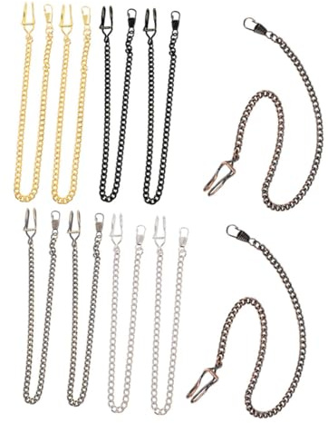 OUNONA Taschenuhren Antike Robuste Ketten Legierungsketten 10 Stück 37,5cm Lange im Klassischen Retro Design Vintage Uhrenkettenanhänger für Taschenuhr Zubehör