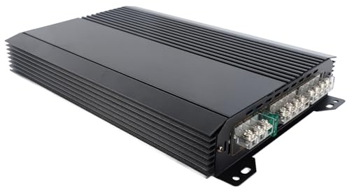 Akozon Amplificador de Audio para Automóvil de Alta Potencia de 6800 W Amplificador de Potencia Ultradelgado de Cuatro Canales