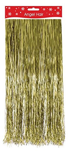 The Home Fusion Company Decorazione Natale Capelli d'Angelo Decorazione Lametta Bianco Rosso Argento Oro - Dorato