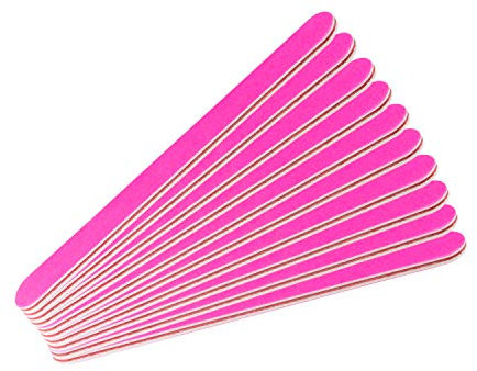 N&BF Profi Nagelfeilen 100er Set gerade | Doppelseitig Feile Pink Körnung 240/240 | Polierfeilen Sparset | Für Naturnägel, Gel und Acryl Modellagen | ideale Dämpfung