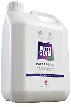Autoglym Polar Blast, 2.5L Concentrate Extra Thick Snow Foam (15L when diluted) Softens dirt in advance of wash, pH Neutral Car Shampoo Suitable For All Paint Types, White