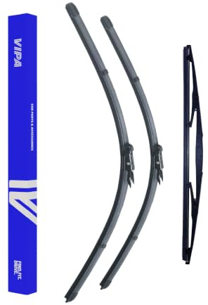 Vipa Car Parts Premium Wiper Blade Set | Fits: BMW 1 Series F20/21 Hatchback (Feb 2011 to Apr 2019) | All-Weather Performance | Durable, Streak-Free Windshield Wipers | Easy Installation