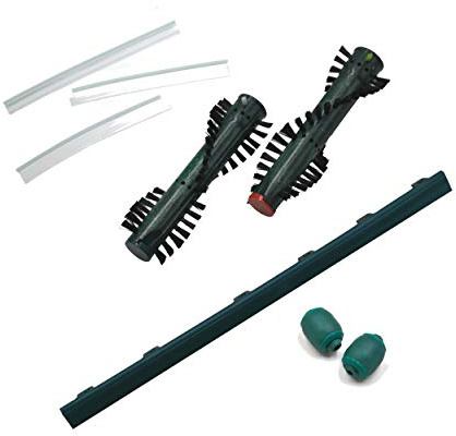 4 tlg. Ersatzteil Set geeignet Vorwerk Elektrobürste EB370 EB 370 | Kompatibel mit EB370 EB 370, Ersatzbürsten, Frontrollen, Frontlippe, Hinter-Mitnehmer-Lippen, Reparaturset