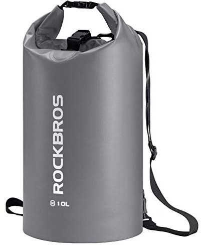 ROCKBROS Dry Bag Wasserdicht Packsack für Wassersport, Strand, Schwimmen Boot Kajak Rafting Segeln Outdoor, Grau, 40L