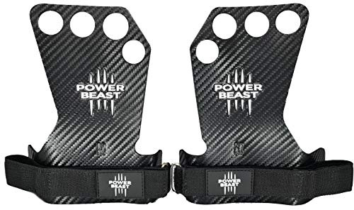 POWER BEAST Grips Pro Gants sans Doigts 4H Quatre Trous Gymnastique Fitness Callisthénie Musculation Haltérophilie Dominées Protection des Mains Unisexe