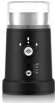Bodum 12041-01EURO BISTRO Moulin à café électrique à lamelles, réglable, 150 W