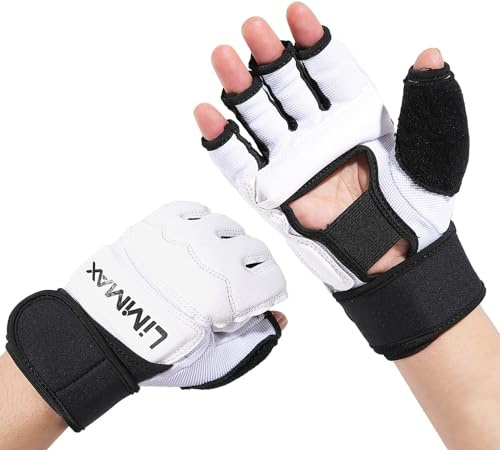 LiMMAX Kickboxing Sparring Gloves MMA Gloves for Men Women Half Finger Boxing Gloves Combat Gloves Boxing Gloves for Punch Bag Training UFC Gloves for Men Women