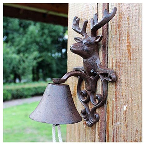 Cast Iron Door Bell Antique Decor Bell Cast Iron Bell - Welcome Entry Door Bell Antique Doorbell Decoration Front Door Interior Exterior Decor Black Cast Iron Doorbell Retro Manor Wind Chime Wall Hang