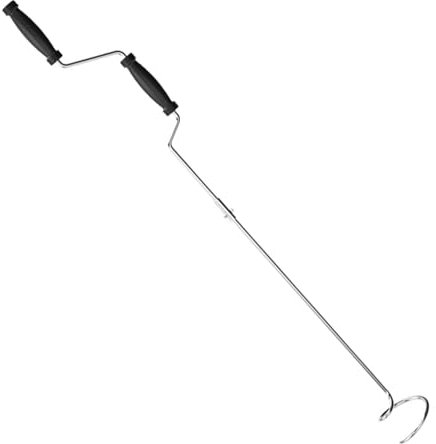 Acunny - Aireador de compost - Herramienta de mezcla manual de compost de acero inoxidable - Aireador de césped para aflojar el suelo, manivela de compost, resistente para pequeños