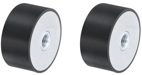 QUARKZMAN Monturas de Goma 40 x 20mm con Rosca Hembra M8 2 Piezas | Aislador de Vibraciones, Reemplaza Almohadillas Antivibración Bloque Base de Goma