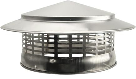 Chapeau De Cheminée En Métal, Chapeau De Conduit De Cheminée Base Ronde Acier Inoxydable Couvercle Bouchon Protection Anti-oiseaux Pare-vent Sans Obstruction Pour Différents Types De Cheminées