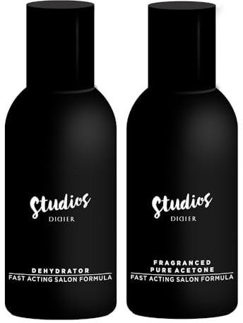 DIDIER LAB - Solvente per Unghie Profumato Acetone Puro e Disidratante - Nail Dehydrator per Sgrassare Disinfettare e Asciugare – Acetone Unghie con Profumo - Set da 2x150ml