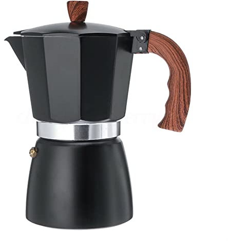QWFVHJ Herd-Kaffeemaschine, Induktions-Moka-Kanne, Kaffeemaschinen, Kaffeemaschine, Aluminium, Mokka-Perkolator, Kaffeemaschine, 6 Tassen, 300 ml, Kaffeemaschine aus Aluminium
