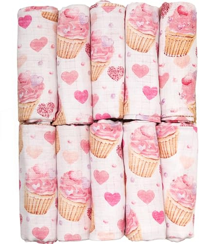 FENSILO Baby Mullwindeln | Mulltücher | Spucktücher - 10er Pack 70x80 cm für Baby und Neugeborene|Musselintücher für Jungen und Mädchen|Spucktücher aus Baumwolle|Reinigen|Abwischen und Abdecken 04