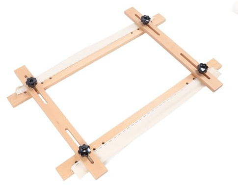Masyrt Verstellbarer Gobelin-Scrollrahmen für Nadelspitzenstickerei, Rechteckiger Keilrahmen Zum Quilten und Nähen, 70 X 50 Cm