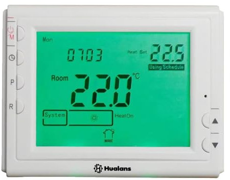 Termostato a batteria da parete,Cronotermostato Digitale Programmabile -Termostato Ambiente Display LCD Retroilluminato con 6 Fasi Giornaliere Compatibile con Caldaie a Gas