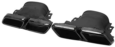 Black Quad Exhaust Tips 304 Stainless Steel For Mercedes Amg E63 W213 Pre‑facelift 2017 2018 2019 2020 Replacement Rear Muffler