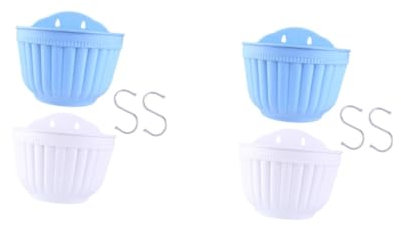 Toyvian 2 Sätze Blumentopf Zum Aufhängen An Der Wand Hängende Pflanzgefäße Für Zimmerpflanzen Hanging Pflanzer Groß Montiert Hängende Vase Aus Blue Harz 2 Stücke * 2