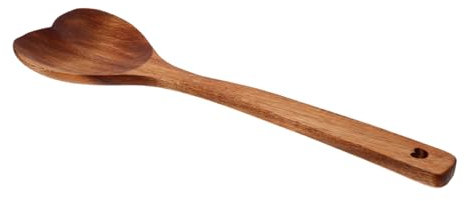 POPETPOP Cuchara De Corazón De Madera De Acacia Cuchara De Mango Para Servir y Para Cocina y Ensaladas