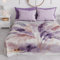 PETTI Artigiani Italiani - Colcha de Matrimonio para Primavera y Verano, Manta Ligera de Matrimonio, sábanas cubrecama, Palma Lila, 100% Fabricada en Italia