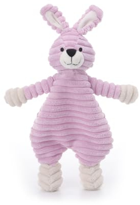 Apricot Lamb Edredón de pana con diseño de conejo morado, cobija de seguridad para bebé, niño y niña, adorable para bebés y niños pequeños, conejo morado, 12 pulgadas