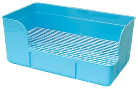 Gralara Litter Box, Corner Potty, Ferret, Guinea Pig, Potty Tray, Cage, Toilet, Bedding Box, Grate, Litter Tray, Blue