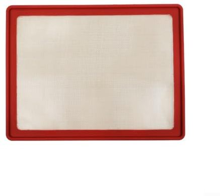 Tapete de silicona para hornear con marco de metal, revestimiento antiadherente para horno, resistente al calor, bandeja para hornear para galletas, pastelería, fabricación de pan, reutilizable, fácil