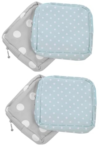Didiseaon 4 Piezas Bolsa para Compresas Sanitaria y Reutilizable con Compartimentos Múltiples Bolsas de Higiene Femenina para Viaje Oficina Escuela Diseño Silencioso y Portátil