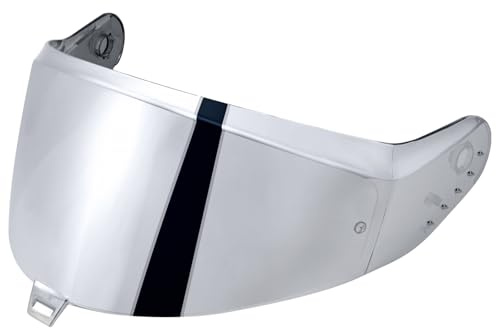 Visiere Casque Moto pour Shark SKWAL i3/RIDILL 2/ D-SKWAL 3,Visière de Casque de Protection Contre Le Vent Moto,Remplacement de Visière de Lentille pour Casque intégral (Argent Chromé)