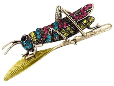 Spilla A Cavalletta In Lega Retrò Con Diamanti Alla Decorazione Per Abiti Formali O Casual Spilla A Cavalletta Vintage
