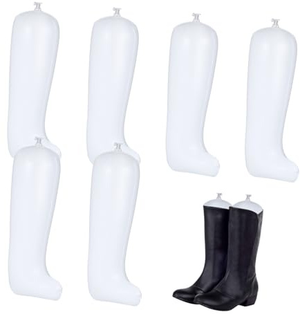 Abaodam 3 Pairs Inflatable PVC Boot Stretcher for Long Boots Shoe Trees with Non-return Valve for Women Knee High Footwear Air Pressure for Shape Maintenance