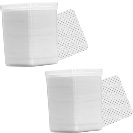 TOPBATHY Reinigungspads aus Baumwolle 2 X 400 Stück Wimpernverlängerung Nagelreinigung Nagellackentferner Kosmetik Wattepads für Studio und Heimgebrauch