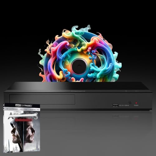MULTIREGION Blu-ray Player Compatible with Panasonic DP-UB159 MultiRegion for DVD Blu-ray Region B - DVD Regions 1-8 - Bundle Including Ass. Cr. 4K UHD Disc