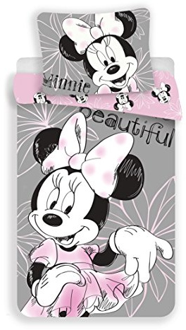 Jerry Fabrics Mickey und Friends Character Kinder Bettwäsche mit Reißverschluss; Bettbezug 140 x 200 cm und Kissenbezug 70 x 90 cm, Baumwolle, Multicolored, 200 x 140 x 0.5 cm, 1 Einheiten
