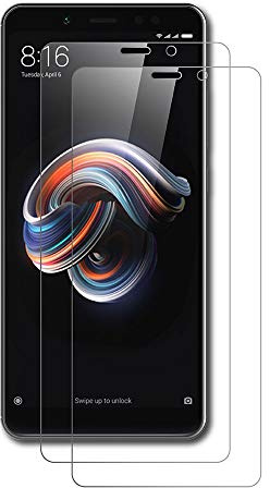 AICEK [2-Pack Protector de Pantalla Xiaomi Redmi Note 5 Pro, Cristal Templado para Redmi Note 5 Pro Vidrio Templado Xiaomi Redmi Note 5 Pro Cristal Screen Protector
