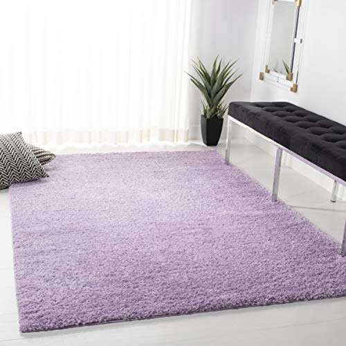 SAFAVIEH Zottelig Teppich für Wohnzimmer, Esszimmer, Schlafzimmer - August Shag Collection, Kurzer Flor, Lila, 122 X 183 cm