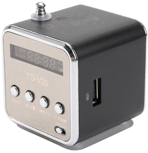 iplusmile Portable Mini Digital Speaker -V26 with Micro Usb Support Fm Radio Led Display Rechargeable Battery Compact Sound System