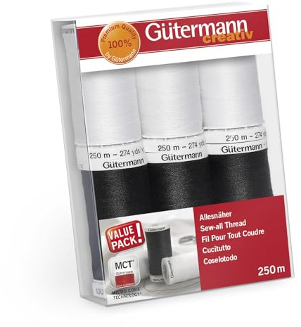 Gütermann - Gütermann (250m) Sy-Alla Tråd Uppsättning 6-6 Bitar