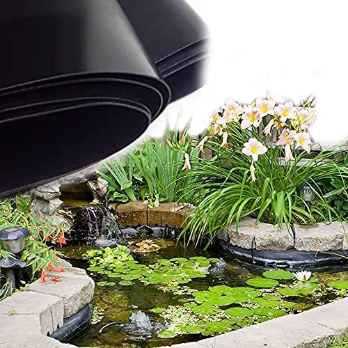 HXFAFA Gummi Teichfolie Für Verstärkten Landschaftsbau Reservoir River Hochwertige Undurchlässig Fischteichfolie für Garten und Pool Bachlauf Brunnen (Schwarz)