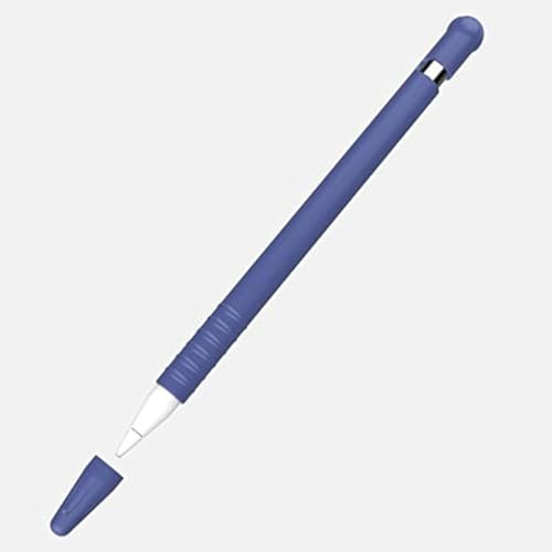 Blaspins Apple Pencil Case 1. Generation Kompatible Silikonhülle Sleeve Cover Holder Grip Skin + Nib Cover Tip Cap Pouch (2 Teile) Niedliches Schutzzubehör für iPad Pro 12.9 Zoll,11 Zoll Pencil 1,Blau
