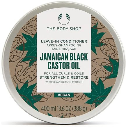 The Body Shop LEAVE IN CONDITIONER - JAMAICAN BLACK CASTOR OIL - For ALL Curls & Coils 400ML