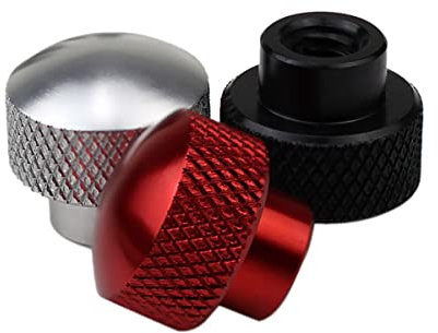 1 Stück M3/M4/M5/M6-D16*15mm Aluminiumlegierung Rändelmuttern Sackloch Rundkopf Hoher Typ Handgriffknöpfe Schrittmutter-M6,Rot