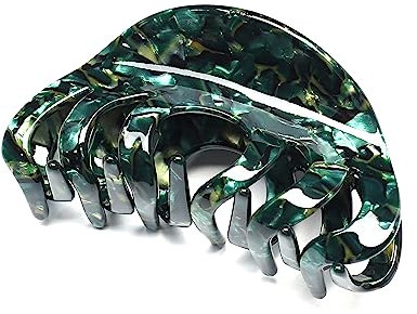 QinGoo Grün Mittelgroß Acetat Haarklammer Klauen Haarspange Schöne Damen Haarschmuck Elegant Haar-Accessoire 1 stück(8.5 * 4.2cm, Green)