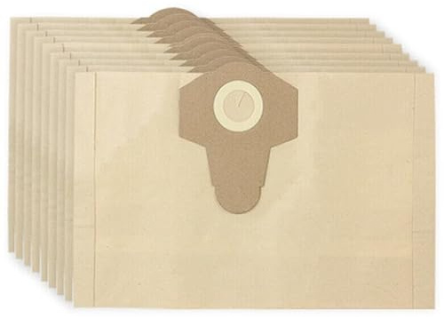 SPARES2GO Dust Bags compatible with Wessex Wet & Dry 1600W 17353 30L Vacuum Cleaner (Pack of 10 + Fresheners)