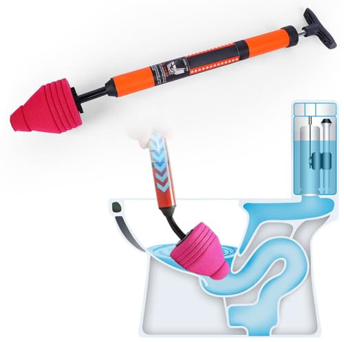 Hochdruck-Toilettenreinigung in einem Zug, Industrial Saug Druckreiniger, Abfluss - Reiniger zum Beseitigen von Rohr - Verstopfungen im Siphon und Abflussbereich, perfekt für den Hausgebrauch (A)